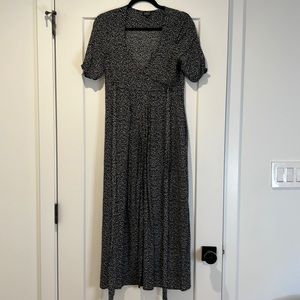 LIRA - Black & White Polka Dot Maxi Dress